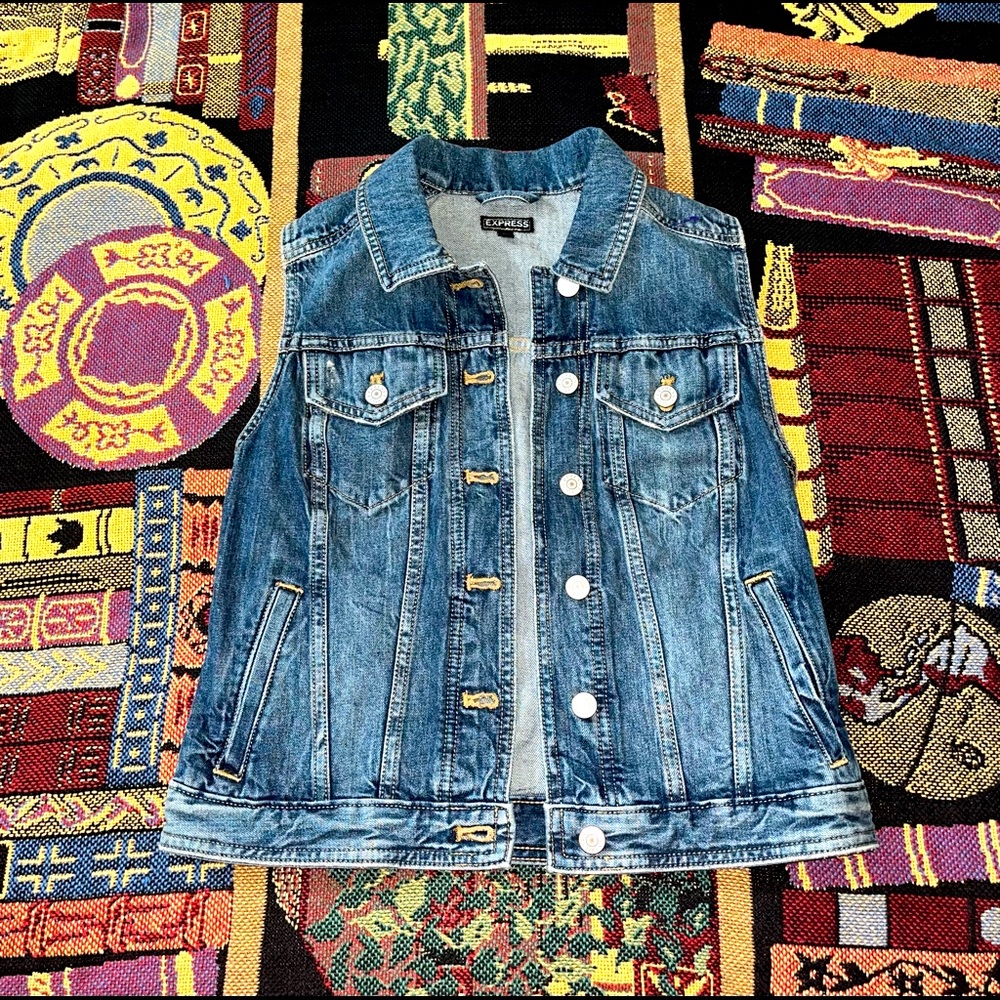 Express Womens denim Vest